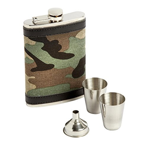 Totes Camouflage Flask w// Shot Glass